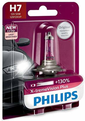 PHILIPS 12972XVP H7 Xtreme Vision Plus Lamp (12V,55W,Set of 2) Car Fancy Lights