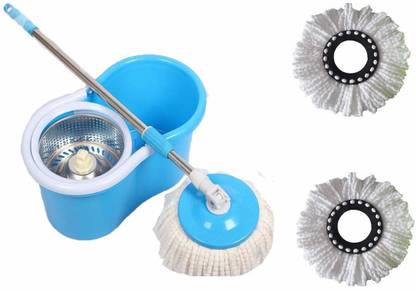 GTE Magic Spin Mop Bucket with Microfiber Head Multicolor Mop Set