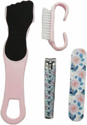 Delight (Nail file, Nail clipper, nail Brush, foot scrubber) (Multicolour)