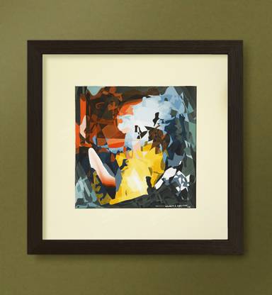 VIBGYOR Creative Spectrum Modern Art Painting ( original handmade painting ) Watercolor 13.41 inch x 13.41 inch Painting