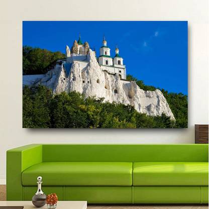 Amazing Sviatohirsk Cave Monastery HD Wallpaper No Framed Canvas Art