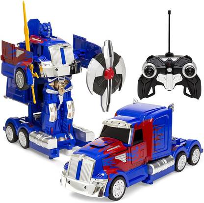 kitmeer RC Truck Optimus Prime Remote Control Transformers (Blue)