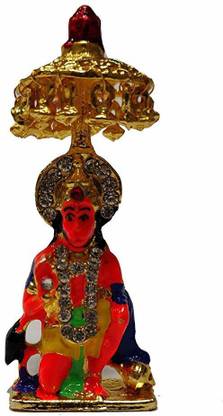 Collectible India Gold Plated Lord Hanuman Showpiece for Car Dashboard Idol Decorative Showpiece  -  7.5 cm
