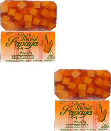 Pure Herbal Papaya Fruity Skin Whitening Soap