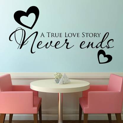 Day Decals 30 cm Love Story Never Ends Self Adhesive Sticker