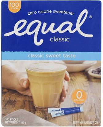 Equal Classic Zero Calorie Sweetener, 100 Sticks - 100g Sugar