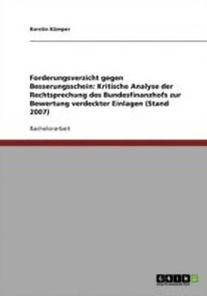 Forderungsverzicht gegen Besserungsschein