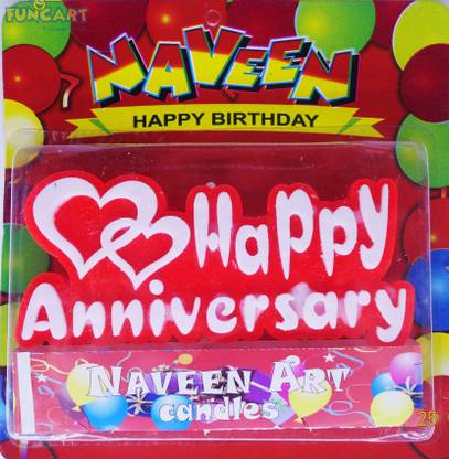 FUNCART Happy Anniversary Candle
