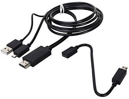 Crystal Digital MHL Cable 2 m 5 in 1 HDMI MHL Micro USB Cable Adapter