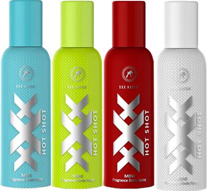 XXX Rated Combo Kit - Blue,Parrot Green,Red And White Deodorant Spray  -  For Men & Women