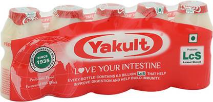 Yakult Probiotic Health Drink - Light, 65 ml Pack of 5 Plain Drink
