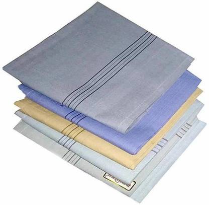 YJ FASHION Premium Colored Striped Handkerchief for Men (Pack of 6) ["Multicolor"] Handkerchief