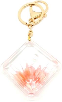Trunkin TRN3177 Cute Fancy Flower Shaped Novelty Classy Pink Keychain Key Chain