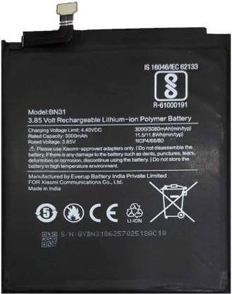 MD ORIGINAL Mobile Battery For  Redmi Y1 BN31 Mobile Battery For Redmi Y1 BN31