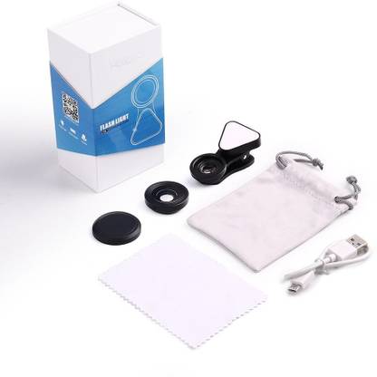 VOLTegIC ™ 3 in 1 Cell Phone Camera Lens 15X Macro Lens, with 8 LED Flash Lights 3 Levels Brightness Fill Light Clip-on Phone Lens Mobile Phone Lens