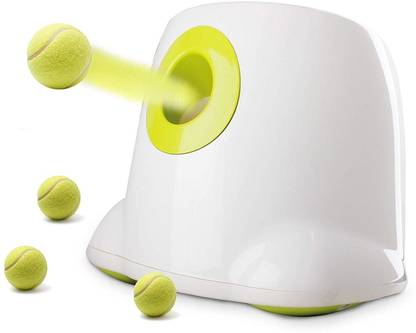 PETS EMPIRE Hyperfetch Ultimate Throwing Toy Interactive Automatic Ball Launcher Dog Toy, Tennis Ball Throwing Machine for Dog Training, 3 Balls Included (Mini Style) Plastic Chew Toy, Training Aid, Fetch Toy For Dog