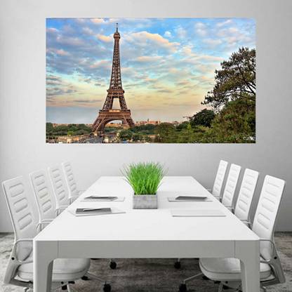 Paris Eiffel Tower Cloud HD Wallpaper No Framed 2ft X 4ft Canvas Art