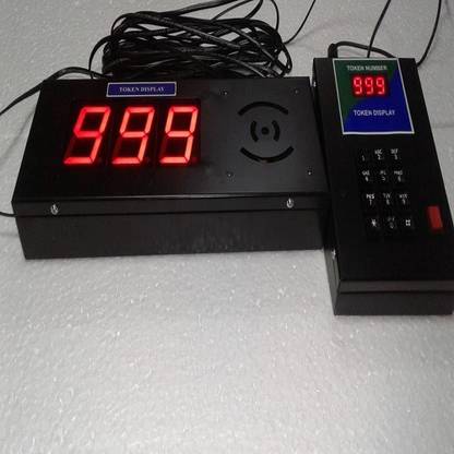 Security Store S Indian Metal Token Display System with RED Colour Digit LED Display ss89492 Indoor PA System