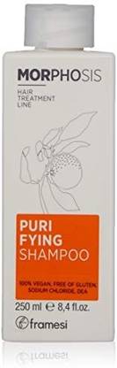 Framesi Morphosis Purifying Shampoo - 8.4 Ounce - Scalp Treatment, Color Safe And Anti Dandruff Shampoo, Vegan, Gluten Free, Cruelty Free