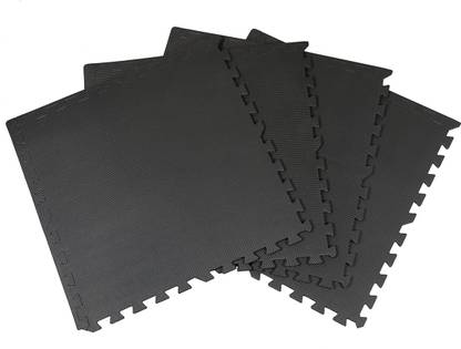 IRIS Interlocking 2 ft.X 2 ft. (4 pieces) Black 10 mm Exercise & Gym Mat