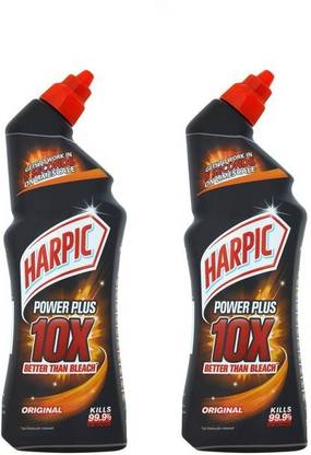 Harpic Power plus Original 10X Better Than Bleach 750ml Pack Of 2 Regular Gel Toilet Cleaner