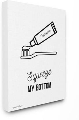 The Stupell Home Decor Collection Toothpaste Drawing Canvas Wall Art