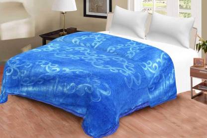 Mahadev Handicrafts Floral Double Mink Blanket for  Mild Winter