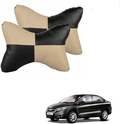 KOZDIKO Beige, Black Leatherite Car Pillow Cushion for Chevrolet