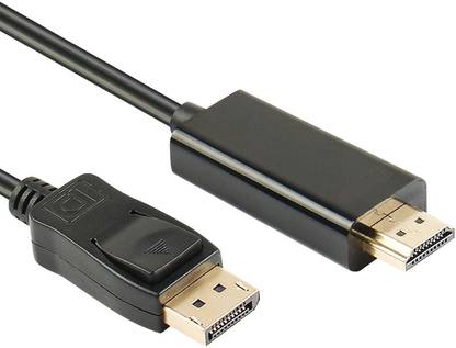 GIPTIP HDMI Cable 1.8 m 1.8Meter DP to HDMI Cable Gold Plated DP 1.2 Display Port to HDMI Cable, 1080P Full HD Video for Desktop/Laptop/Notebook/Computer/PC to HDTV/Monitor/Projector [6ft]