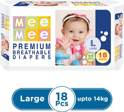 MeeMee Premium Breathable Diapers - L