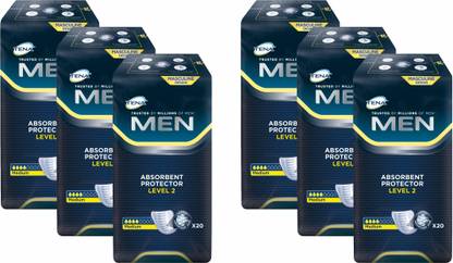 TENA MEN Urine Leakage Protector Pads - Bulk Saver Pack Adult Diapers - M