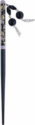 One Personal Care Occasion Wear Crystal Charms, Designer Fancy Wooden Juda Maker Bun Stick