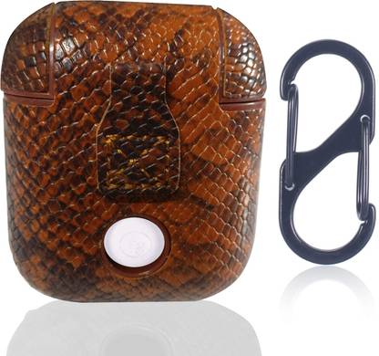 Crysendo Leather Pull String Headphone Pouch For Apple Airpods 1st Generation, Apple Airpods 2nd Generation
