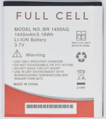 FULL CELL Mobile Battery For  Intex Aqua Y2 IPS / Aqua Y2 1GB ( BR1455AQ )