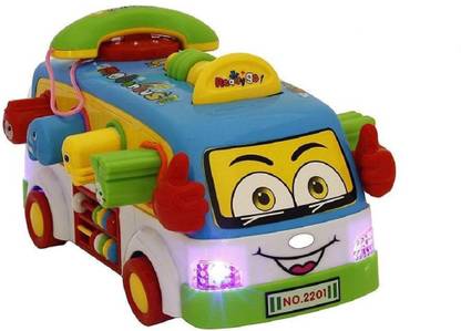 Ruba Enterprises Sound and Light Bus Colorful Toys