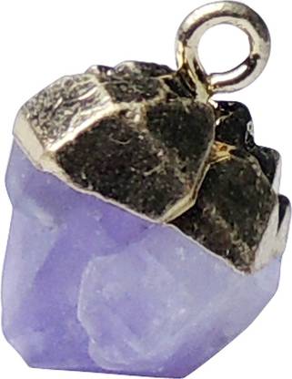 SATYAMANI Natural Energised Amethyst Rough Uncut Pendant Amethyst Crystal Pendant
