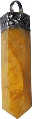 SATYAMANI Natural Orange Calcite Energy Point Pendant Crystal Crystal Pendant