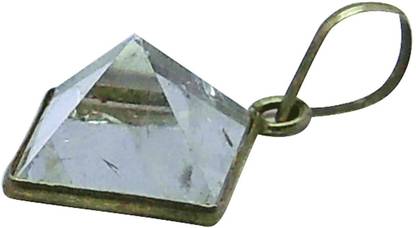 SATYAMANI Natural Energized Clear Quartz Pyramid Pendant for Calmness (Pack of 1 Pc.) Quartz Crystal Pendant