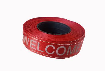 DWeS Welcome Satin Ribbon 25 Meter (1 Nos) Red Satin Ribbon
