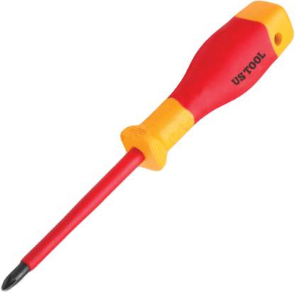 US TOOL UST-1200-Z1, VDE 1000V Insulated Screwdriver (PZ1x80)| Standard Screwdriver