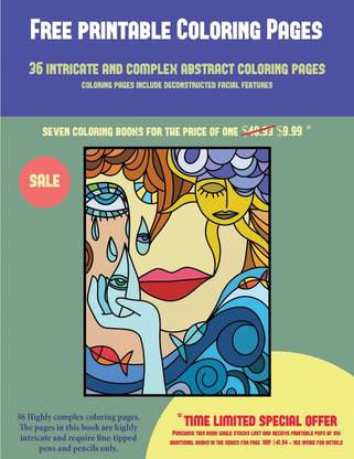 Free printable Coloring Pages (36 intricate and complex abstract coloring pages)