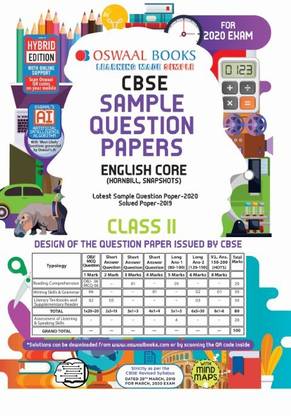 Oswaal Cbse Sample Question Paper Class 11 English Core Book