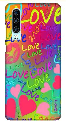 PNBEE Back Cover for Huawei P30, ELE-L29, ELE-L09, ELE-L04- LOVE Print Mobile Case Cover