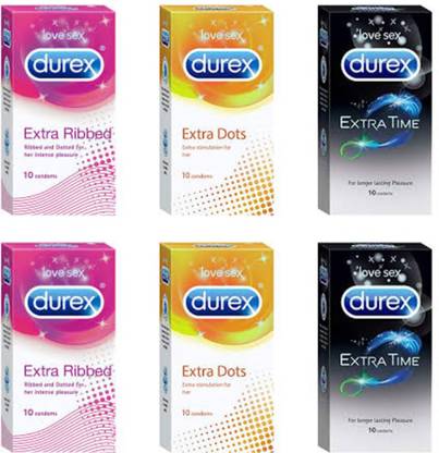DUREX CODOMS MIX COMBO 3.0 PACK OF 6X10 Condom
