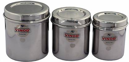 VINOD Stainless Steel Container  - 250 ml, 350 ml, 450 ml स्टील चाय कॉफी और चीनी डब्बा