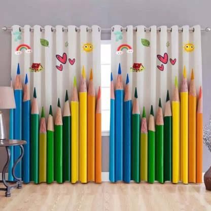 Sanyog Designs 150 cm (5 ft) Polyester Semi Transparent Window Curtain (Pack Of 2)