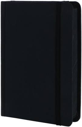 Flipkart SmartBuy Black Mooch Book A6 Notebook Plain Back pages 112 Pages