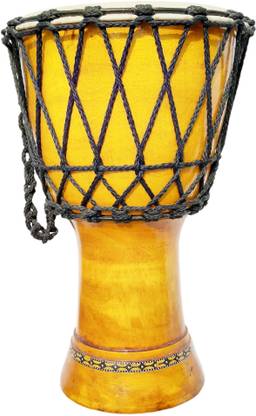 GT manufacturers Djembe Yellow shiny clear polish 10" inch with carry Bag Free Djembe