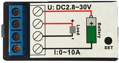 Solnoi Electronics 10A DC 2.8-30V Voltmeter Ammeter Watt Power Meter Voltmeter