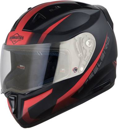 Steelbird SA-1 Whif Matt Black Red in Photochromic Visor Motorbike Helmet